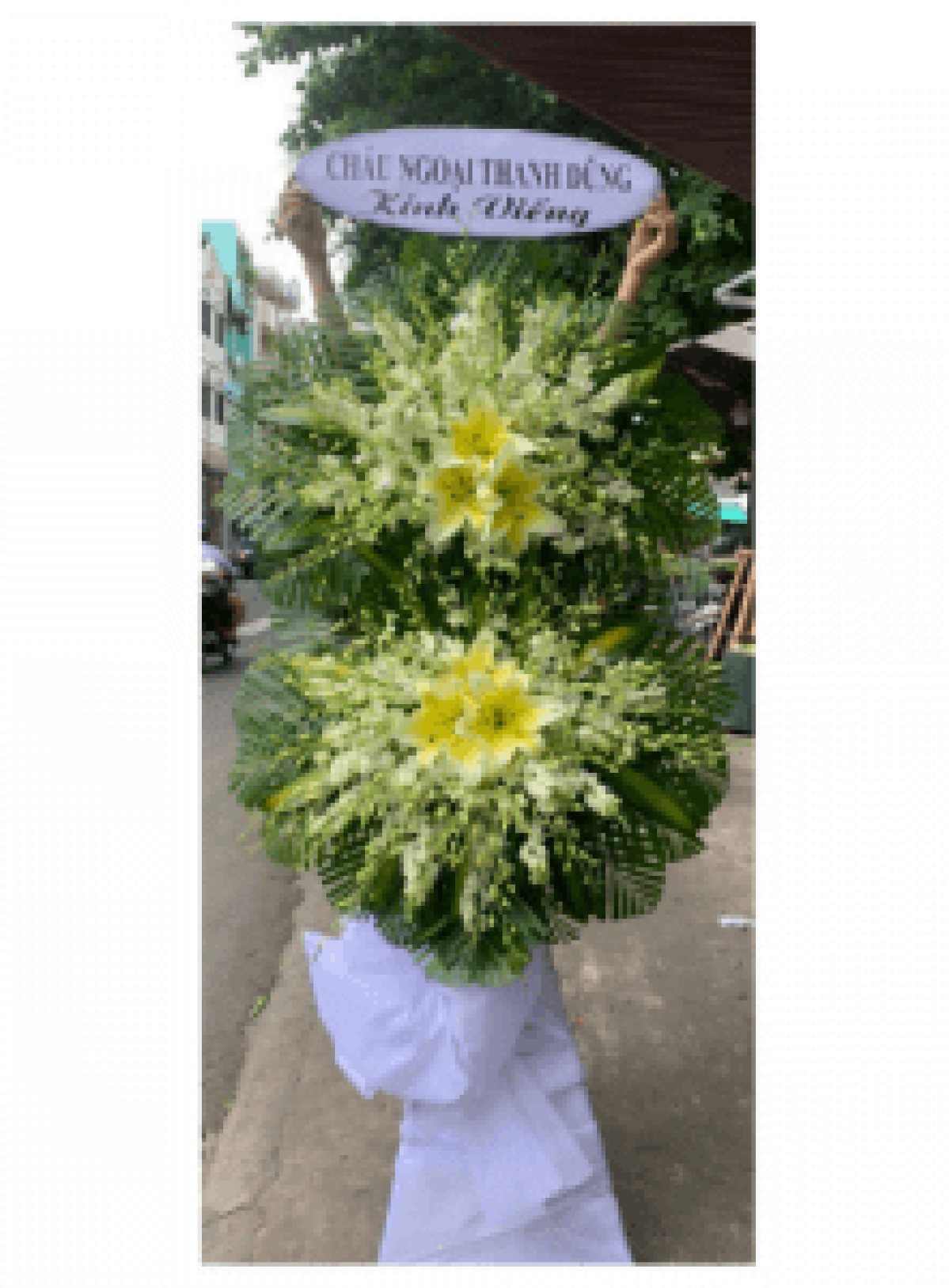 Hoa tươi - Kệ hoa viếng (TVF-KHV-004)